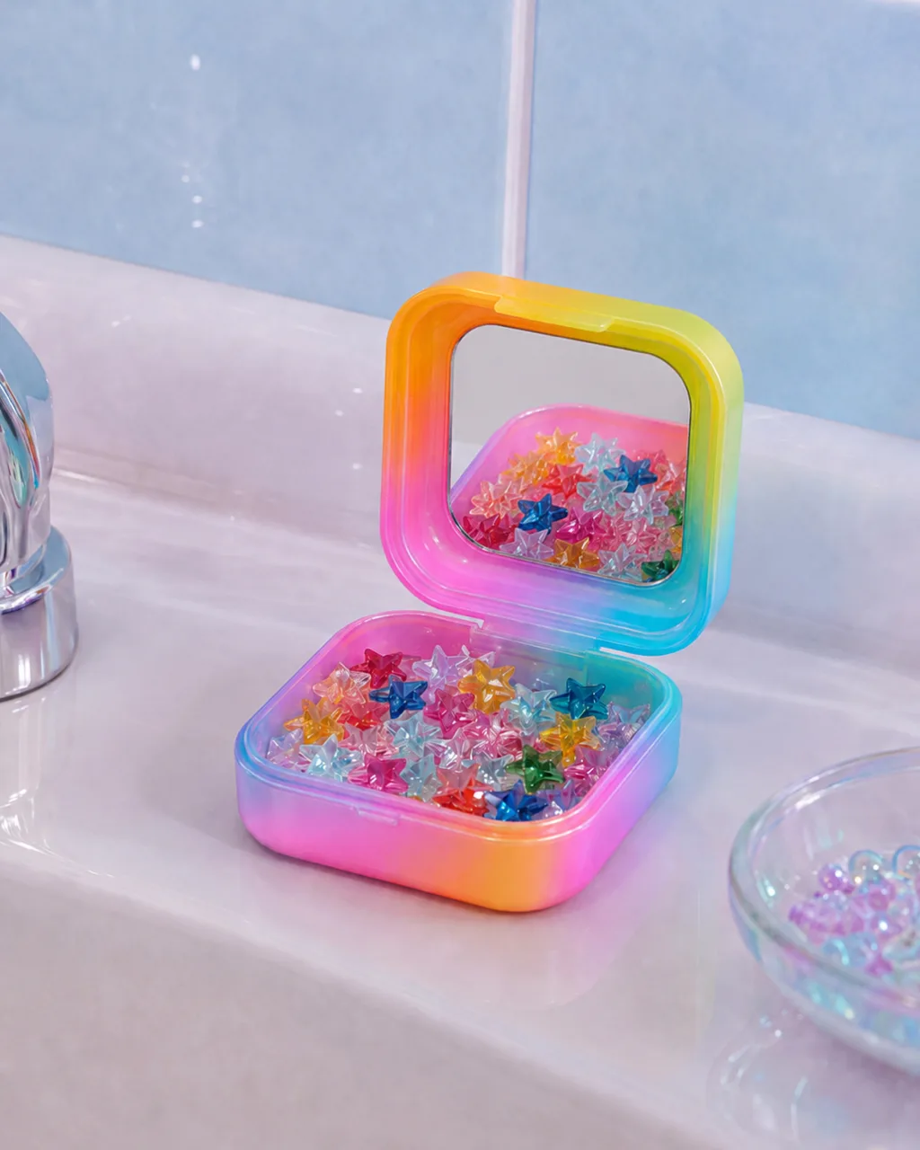 Rainbow compact of star patches on the sink