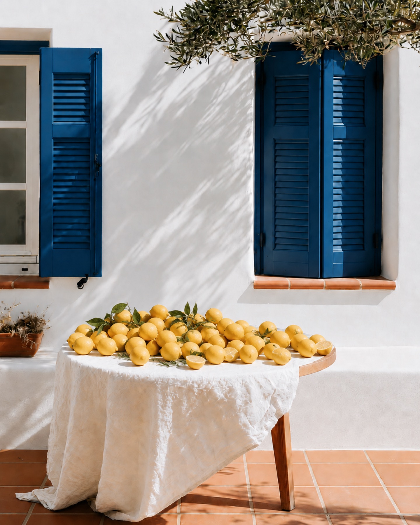 CITRA — lemons on linen still life
